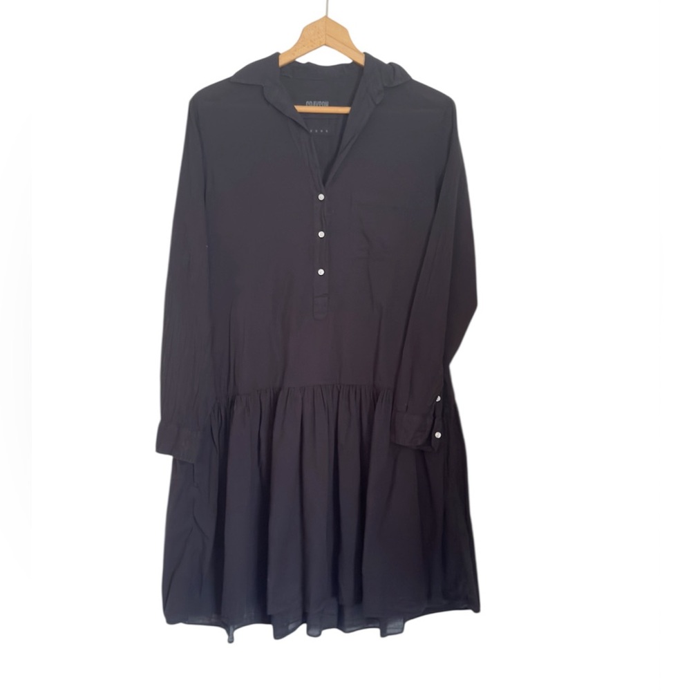 Grayson Frank & Eileen The Changemaker Long Sleeve Drop-Waist Shirt Dress sz XS